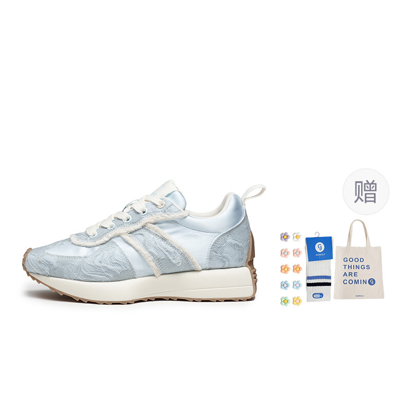 

Кроссовки женские из шелка Dark Flower Lifestyle Mid-Top, синий/белый Gongji