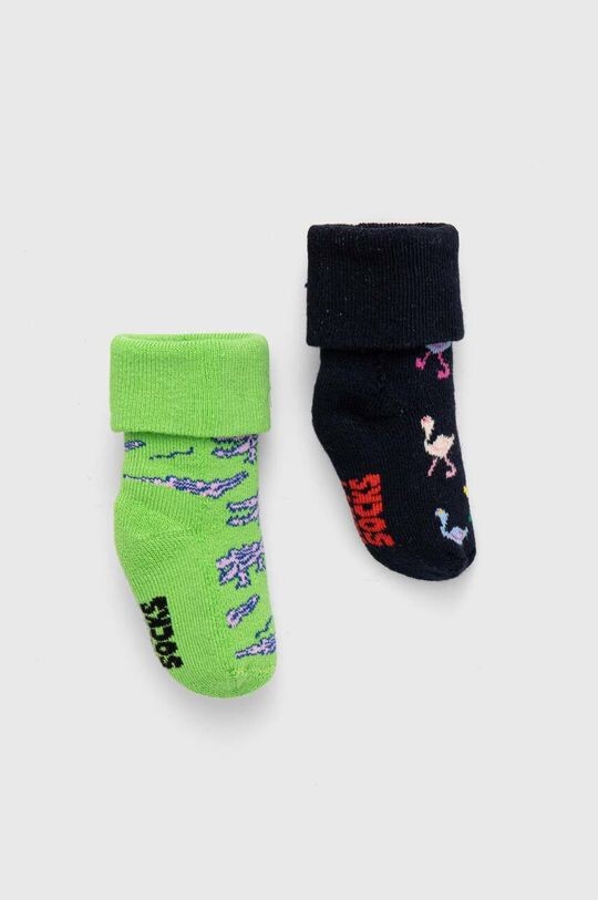 

Happy Socks Детские махровые носки с животными, 2 пары, черный