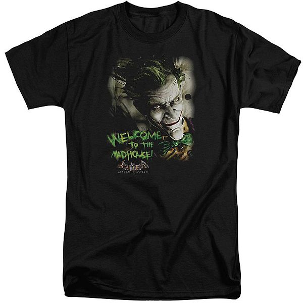 

Футболка Batman Arkham Asylum Welcome to the Madhouse Adult Tall Licensed Character