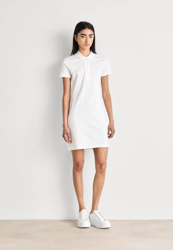 Платье Lacoste White, повседневное, с воротником поло