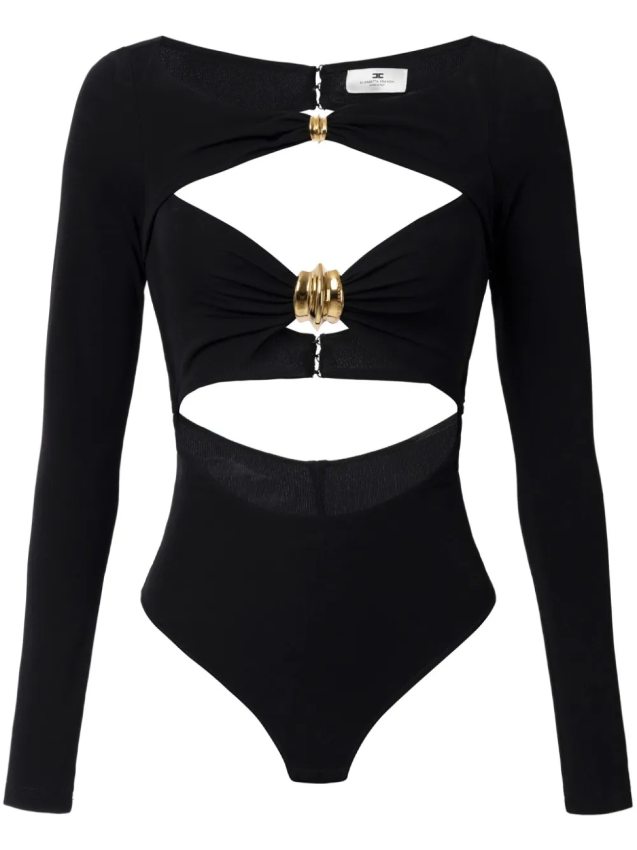 

Боди Elisabetta Franchi с вырезами, черный