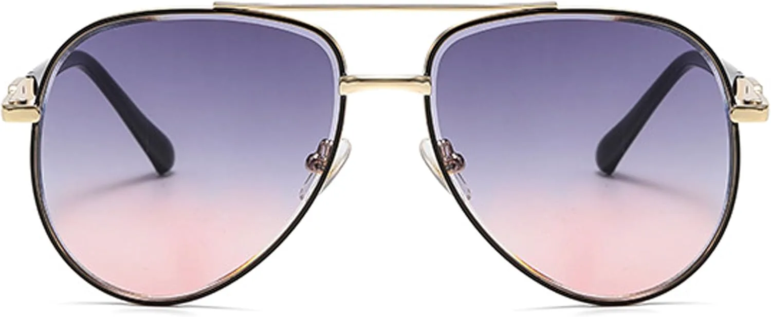 

Солнцезащитные очки Bullabulling в стиле ретро-пилот для женщин и мужчин, классические модные очки для вождения, дизайнерская металлическая оправа, Gray Pink