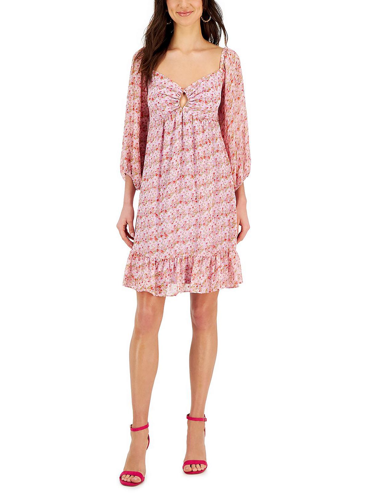 

Женское платье-мини с металлическим отливом Petites Fit & Flare Taylor, цвет lavender/blush
