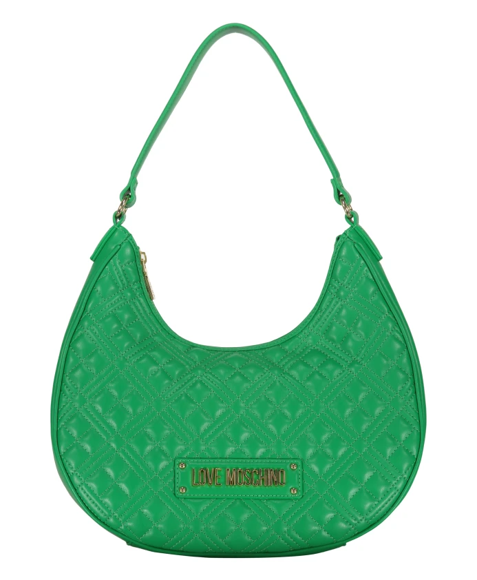 

Сумка через плечо с мягкой подкладкой и молнией сверху. Love Moschino, зеленый