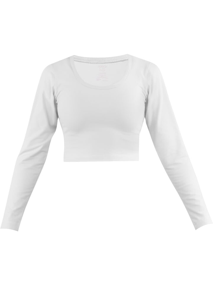 

Лонгслив Janice Damen crop Langarmshirt Nerja, белый