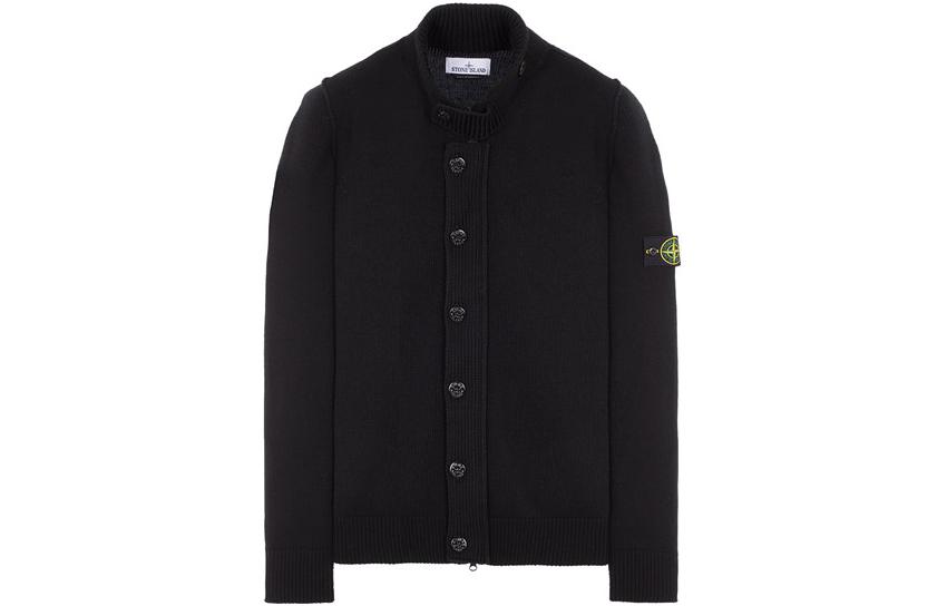 

Кардиган мужской Stone Island High Neck Logo, черный