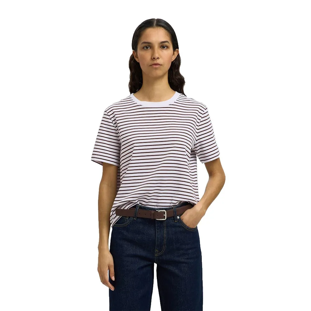 

Футболка Selected Essential short sleeve v neck, белый