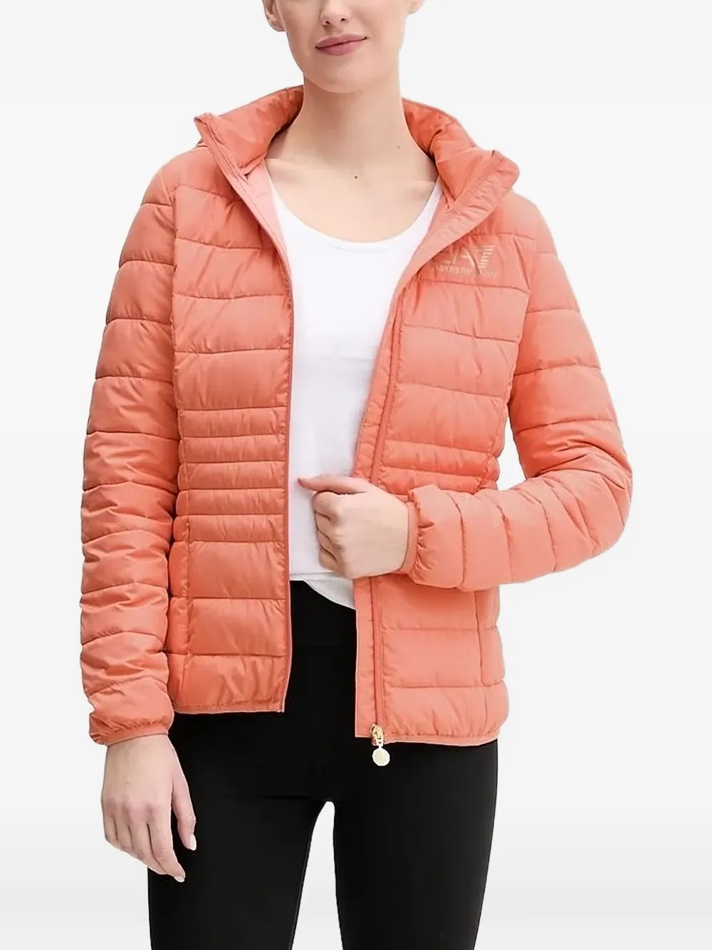 

Стеганая куртка с логотипом Ea7 Emporio Armani, оранжевый