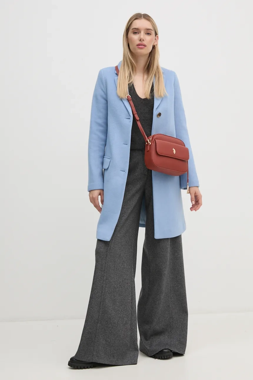 

Шерстяное плащ United Colors of Benetton, синий