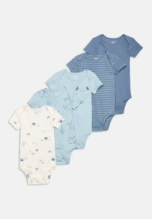 Боди 5 шт, бренд Carter'S, синий/разноцветный