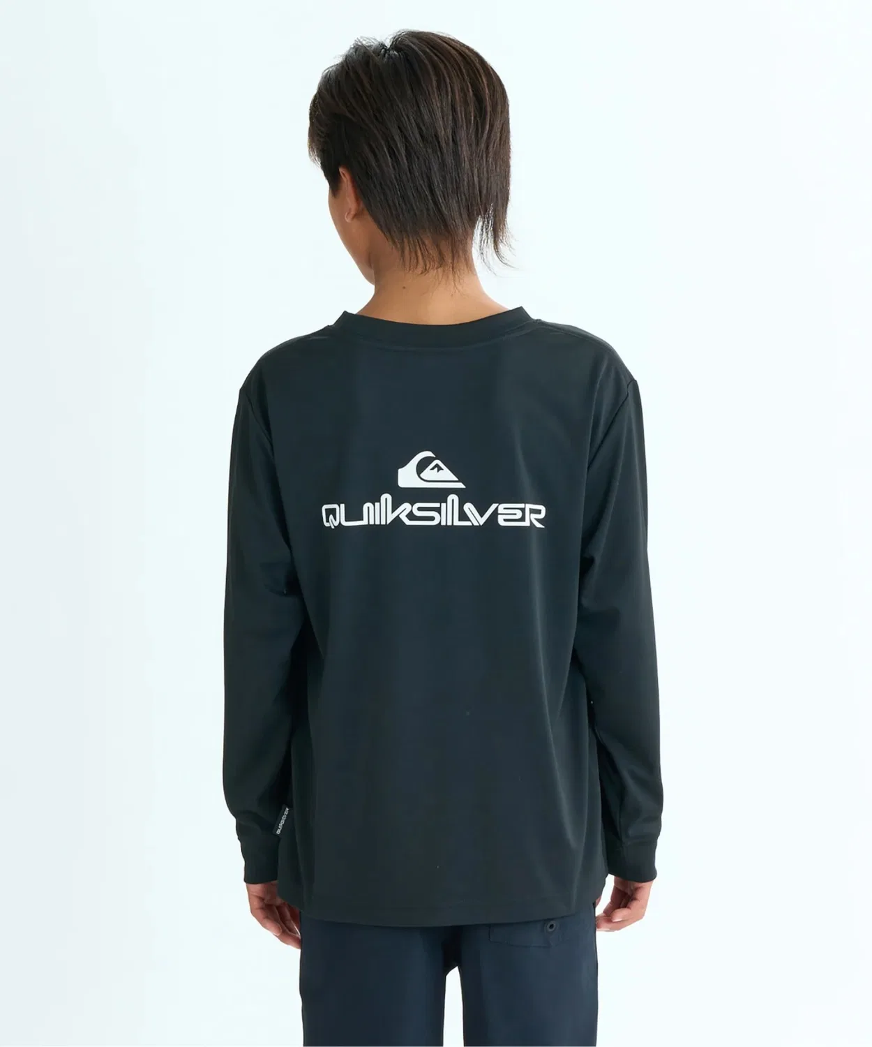 Рашгард с длинным рукавом Quiksilver DOUBLE LOGO LS YOUTH, из полиэстера, черный