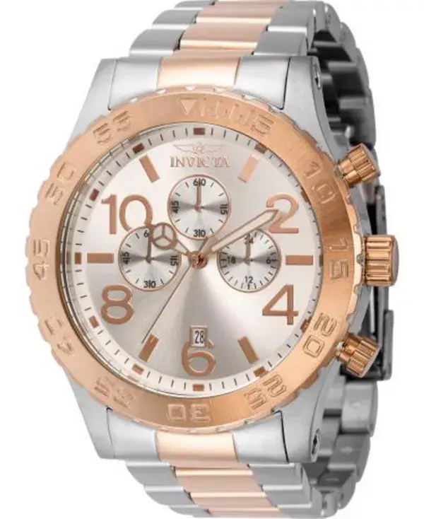 

Мужские кварцевые часы-хронограф 40604 с серебристым циферблатом Invicta, silver