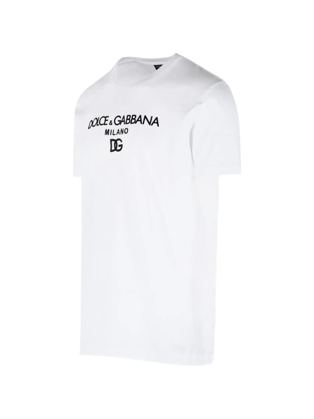 Ребристая футболка с вышитым логотипом Dolce & Gabbana, белый — фото 3