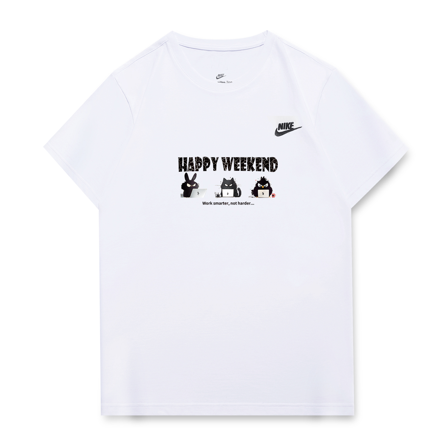 

Nike Футболка унисекс белая, Белый, Nike Футболка унисекс белая