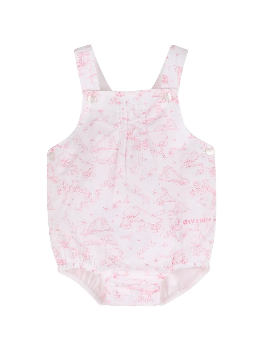 Комплект: футболка с принтом и комбинезон Givenchy Kids, белый — фото 3