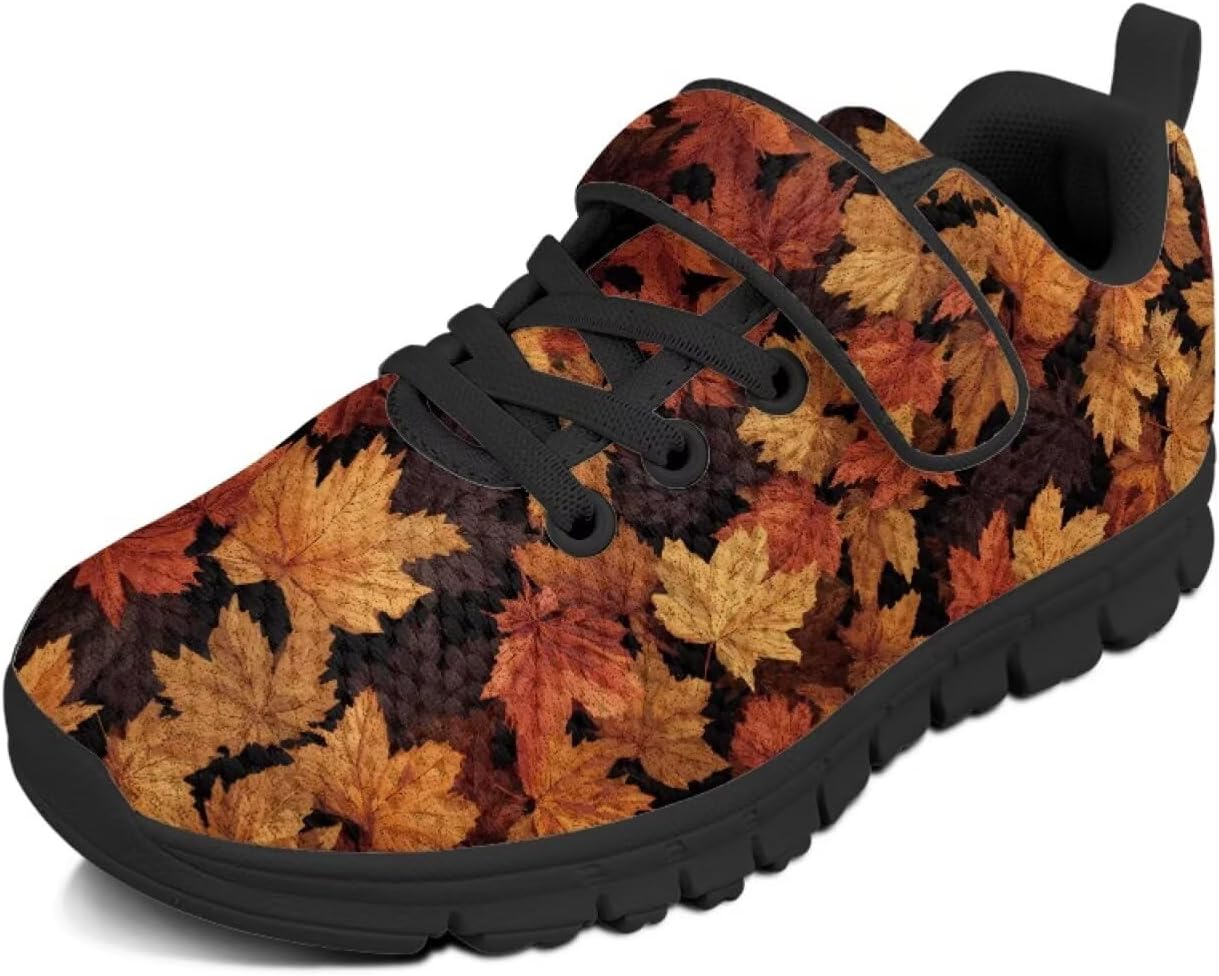 

Детские кроссовки Highland Cattle and Cactus для девочек, сетчатые, с одним ремешком, противоскользящие, для школы, спорта, бега Pointodoor, Fall Maple Leaves