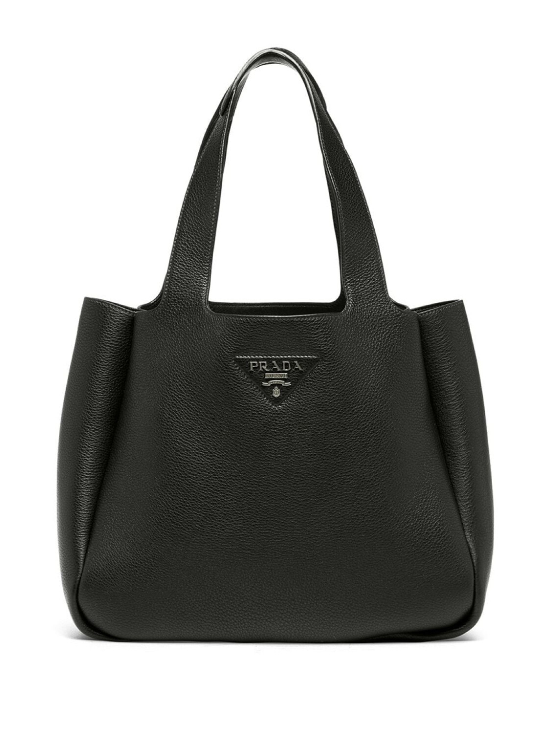 

Сумка-тоут Prada с логотипом, черный