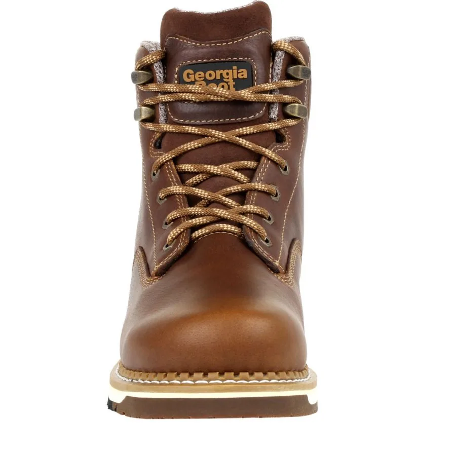 Мужские водонепроницаемые рабочие ботинки AMP LT Wedge со стальным носком GEORGIA BOOT, коричневый — фото 4