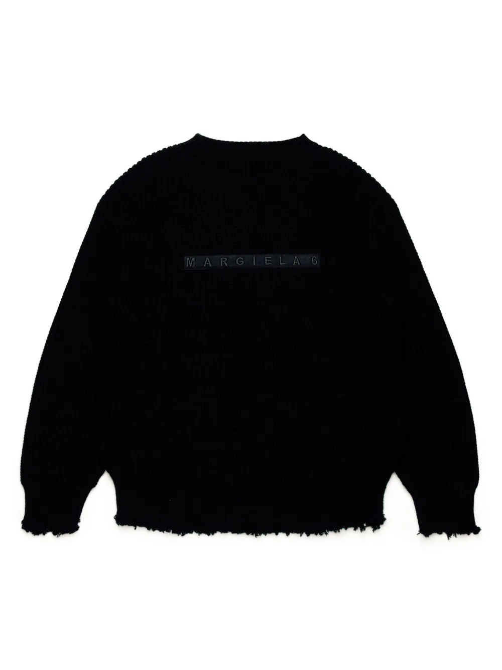 

Джемпер с вышитым логотипом MM6 Maison Margiela Kids, черный
