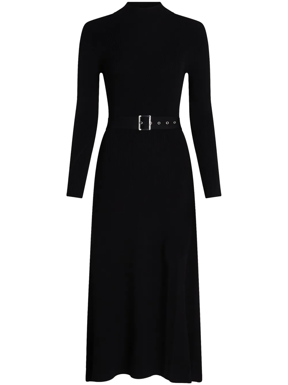 

Трикотажное платье с поясом Karl Lagerfeld, черный