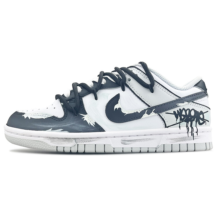 

Кроссовки Nike Dunk Skateboarding Shoes Women's Low-top Blue Gray White, синий