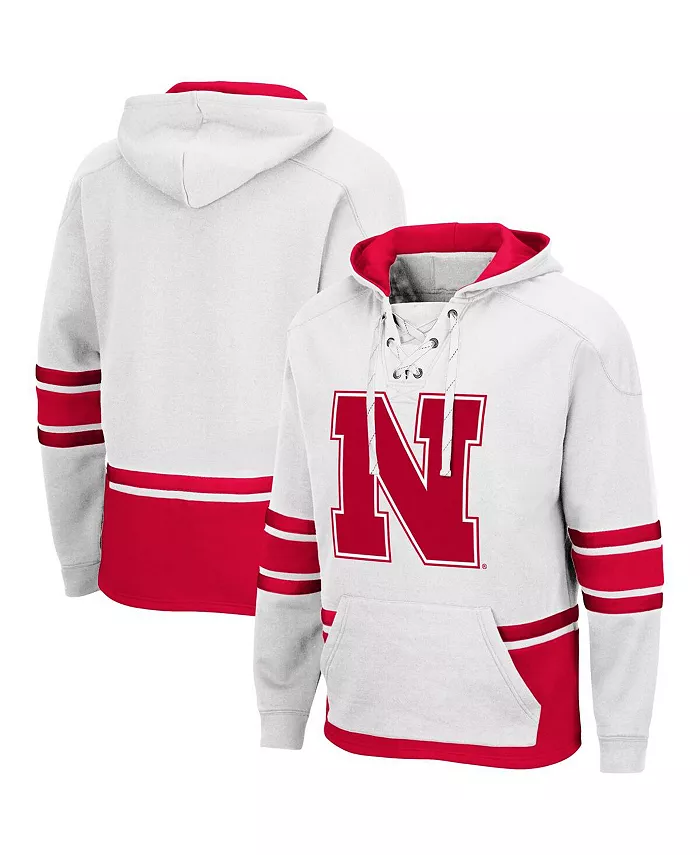 

Мужской худи Nebraska Huskers Lace Up 3.0 на шнуровке Colosseum, белый