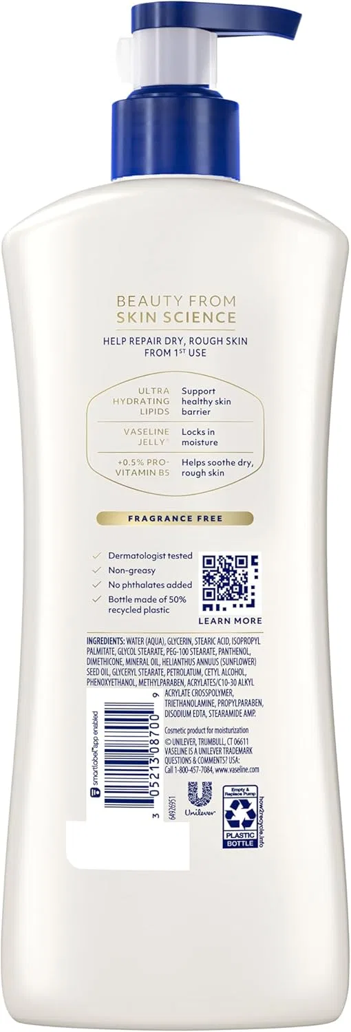 Лосьон для тела увлажняющий Vaseline Advanced Dri-Pair 600 мл — фото 3