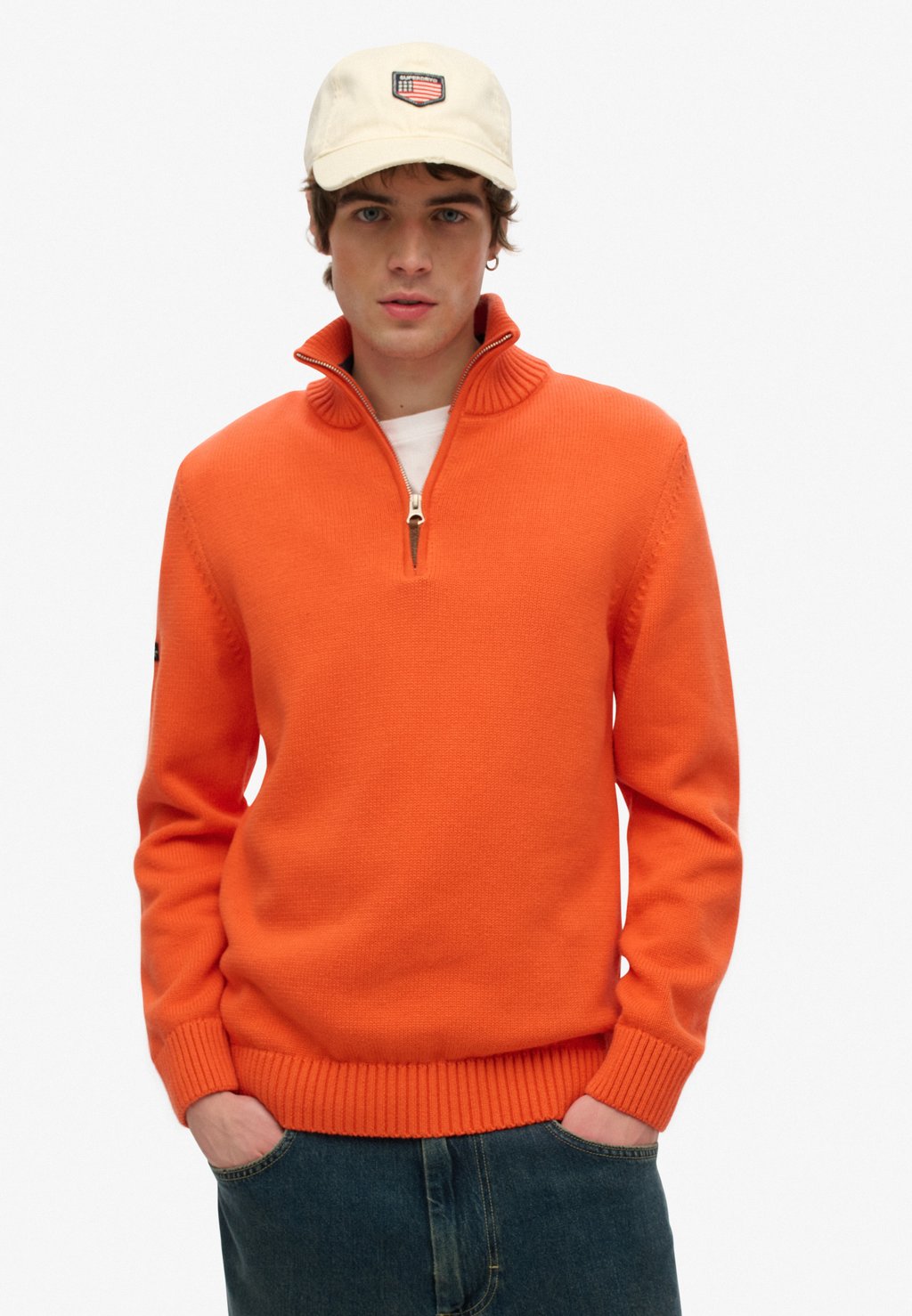 

Джемпер CLASSICS HALF-ZIP Superdry, оранжевый