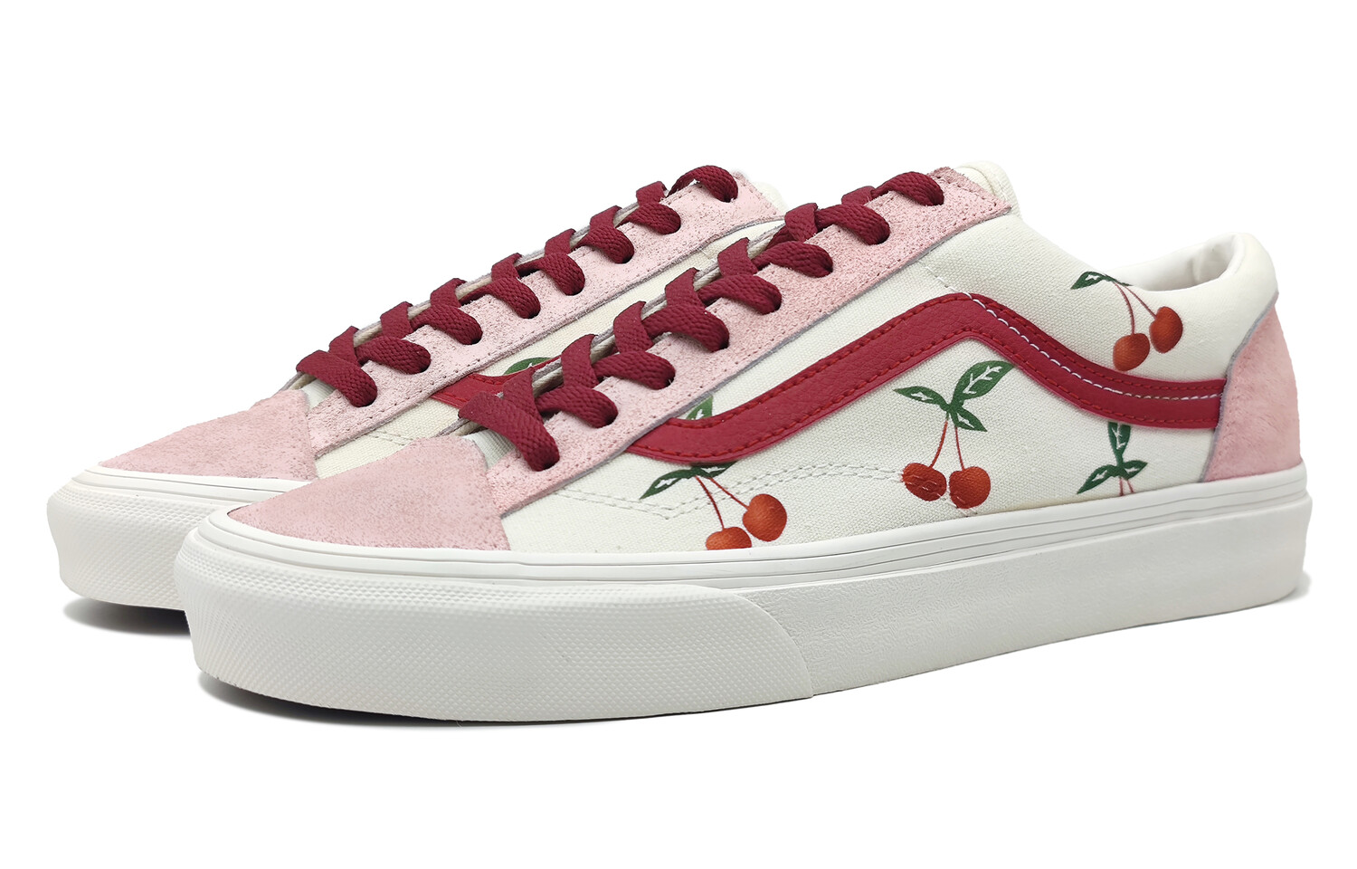 

Кроссовки Vans Style 36 Skateboarding Shoes Unisex Low-top White/Pink, розовый