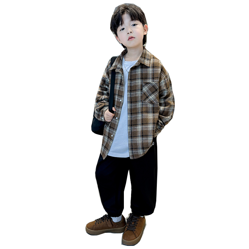 

Рубашка с лацканами Grade School Casual Shirts Lapel Moderate EASTERN CAMEL, coffee