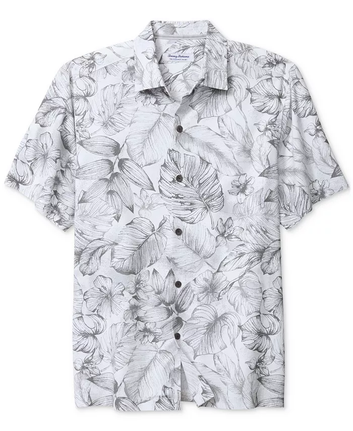 

Мужская рубашка Coastal Cool Frond с графическим принтом Tommy Bahama, серый