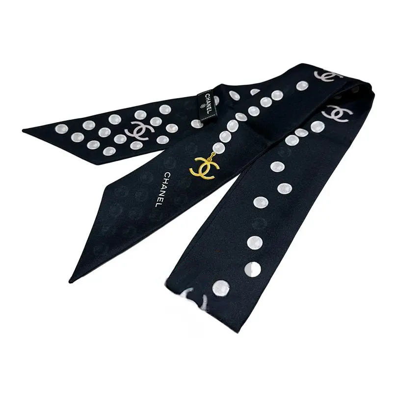 

CHANEL Шелковый шарф Unisex Black