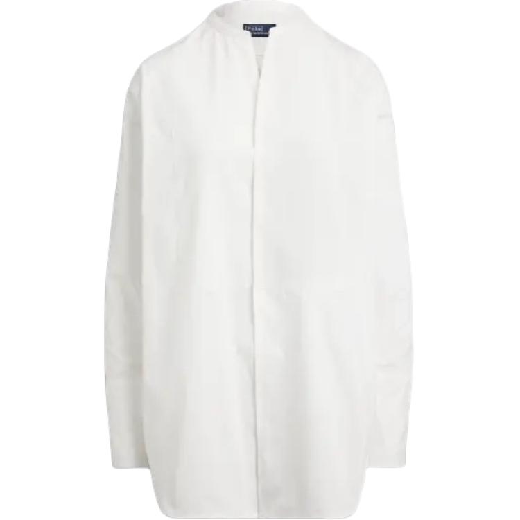 

Рубашка с воротником-стойкой из хлопка Polo Ralph Lauren, белый