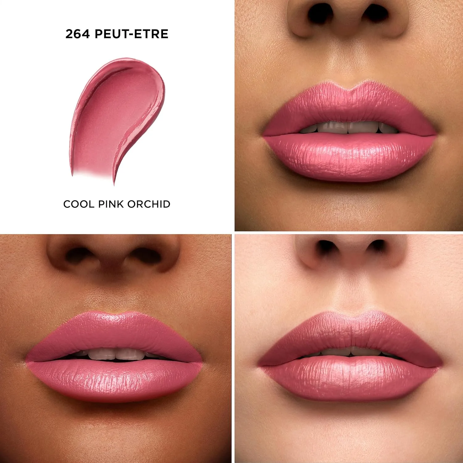 Увлажняющая кремовая помада Lancôme L'Absolu Rouge - стойкость к размазыванию и сияющий финиш - комфорт до 18 часов., 264 Peut Être: cool pink orchid — фото 2