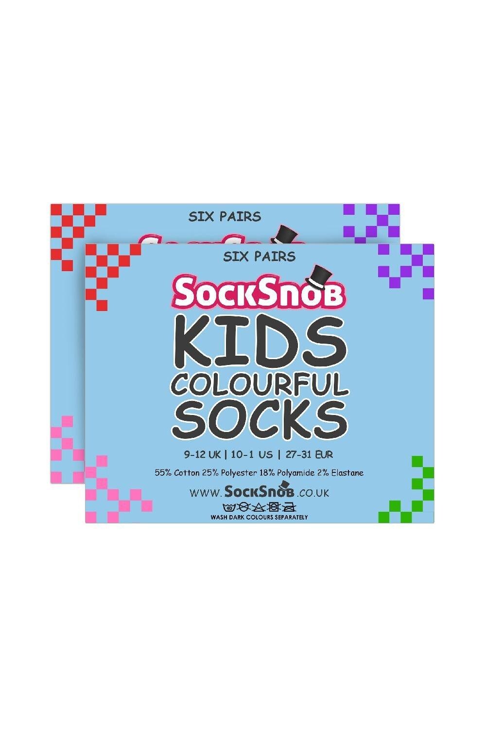 12 пар разноцветных хлопковых носков в упаковке Sock Snob, синий — фото 2