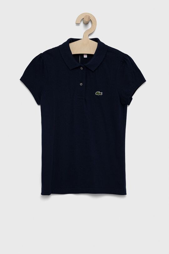 

Детское хлопковое поло Lacoste, темно-синий