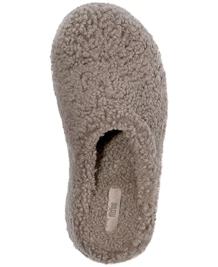Женские сабо Shuv из кудрявого овчины Fitflop, загар/бежевый — фото 3