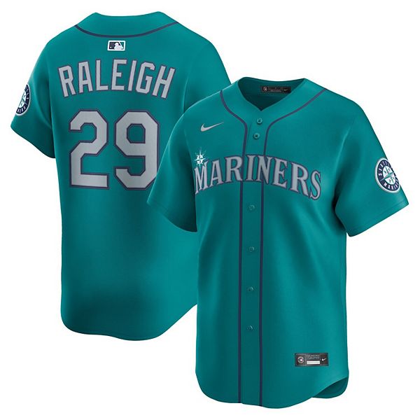 

Мужская футболка cal raleigh teal seattle mariners alternate limited Nike