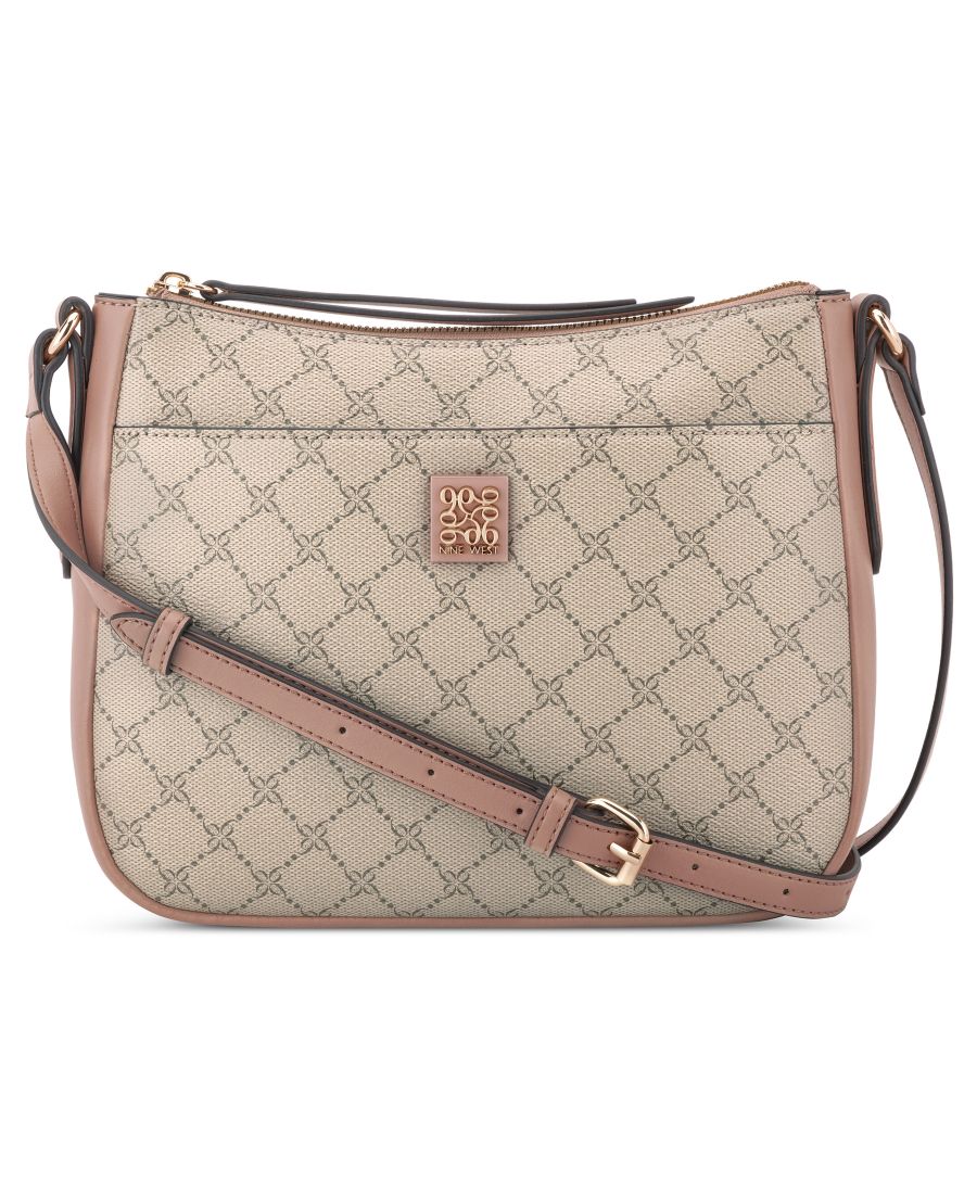 

Маленькая сумка через плечо Anders Nine West, Beige Logo Blushing