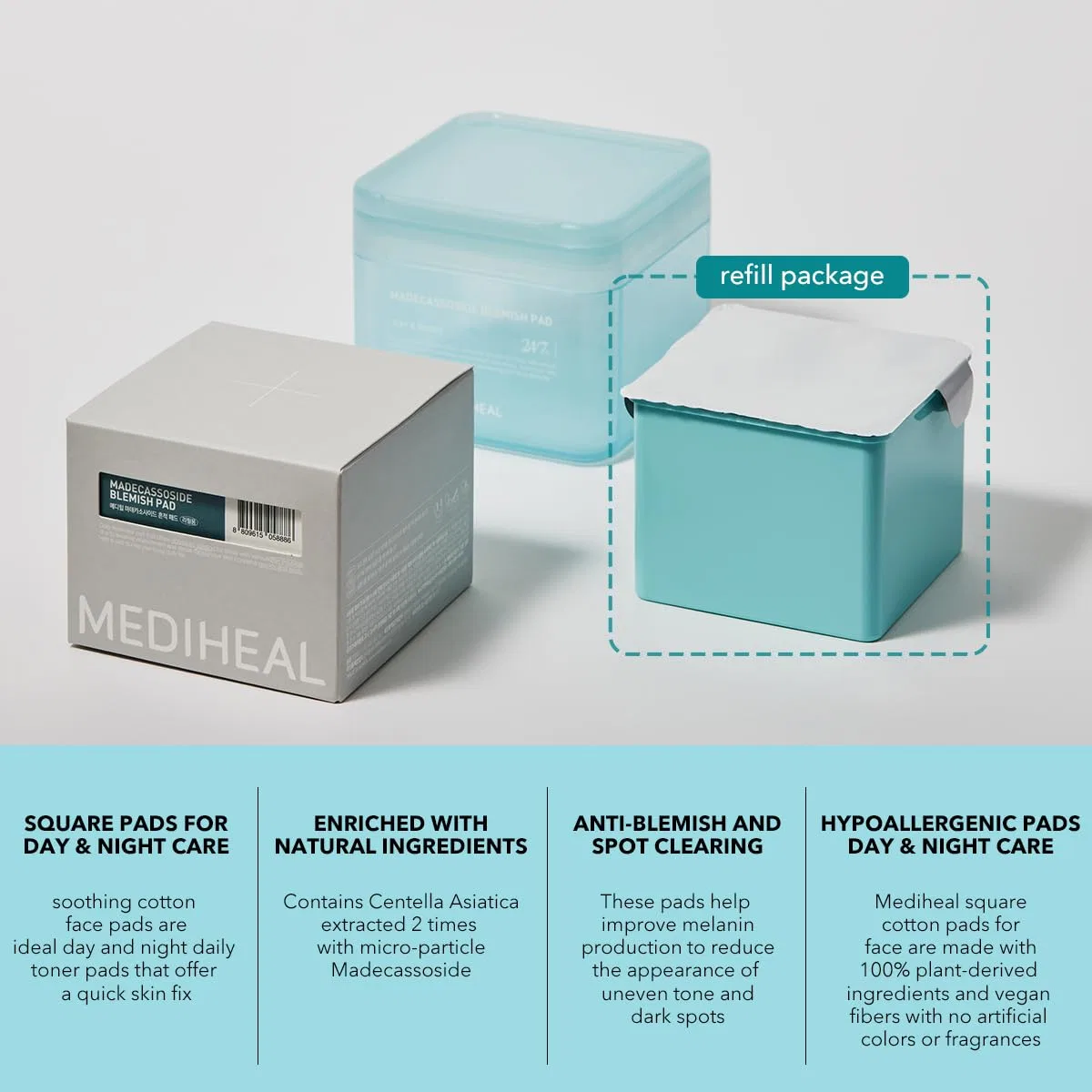 Тоник Mediheal — Сменные диски для лица «Madecassoside Blemish Pad» от ( .) — фото 4