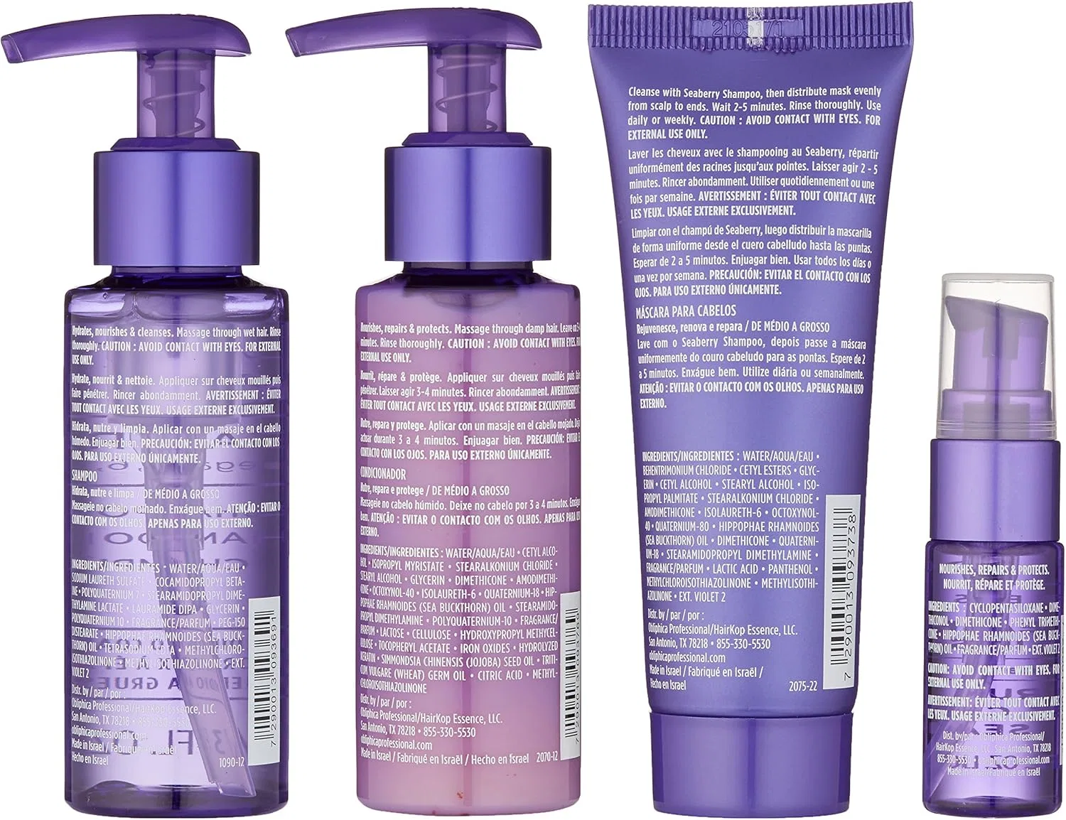 Набор для ухода за волосами Obliphica Professional Travel Kit для средних и грубых волос — фото 4