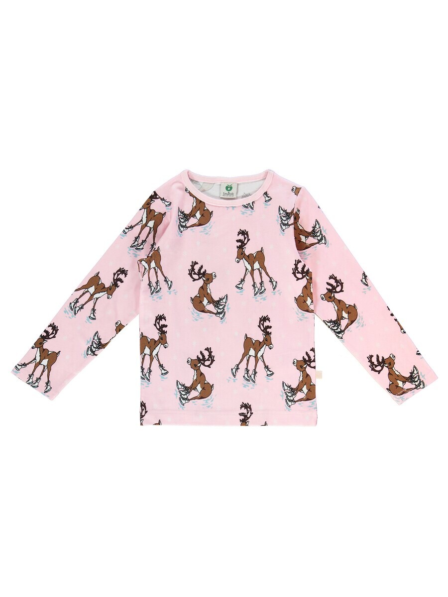 

Лонгслив Småfolk Shirt, пастельный розовый