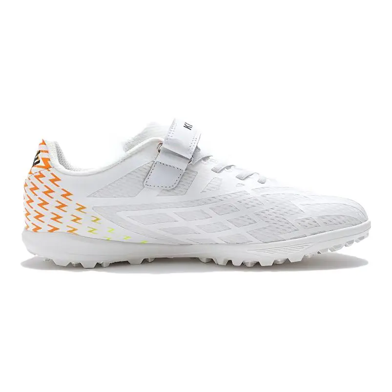 KELME Скользящая амортизация износостойкая дышащая поддержка низкие детские футбольные бутсы white neon green kids — фото 4