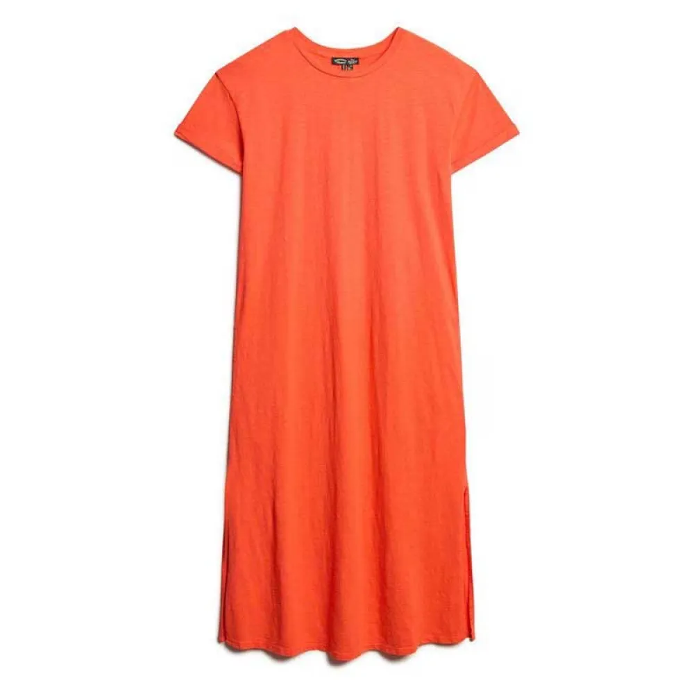 

Платье Superdry W8011868A short sleeve midi, оранжевый