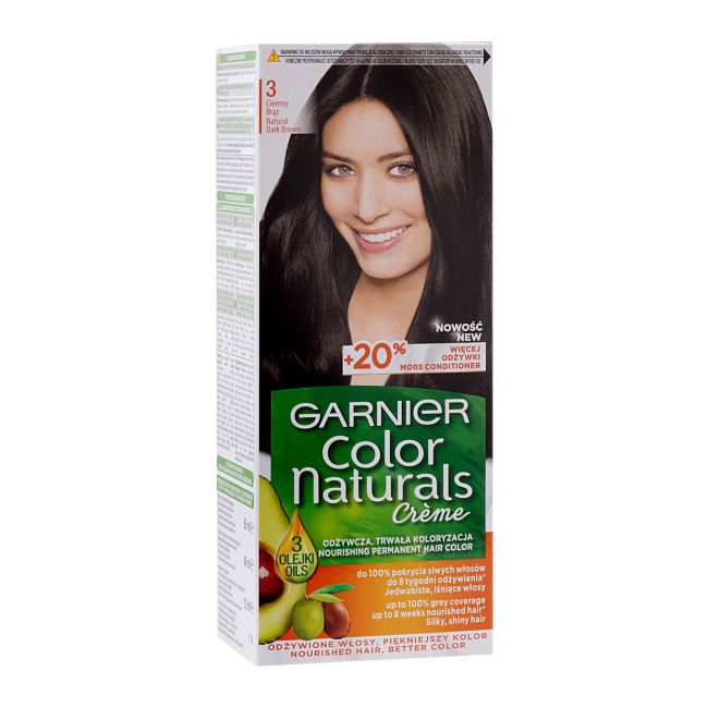 

Краска для волос Color Naturals Garnier, цвет 3 darkest brown