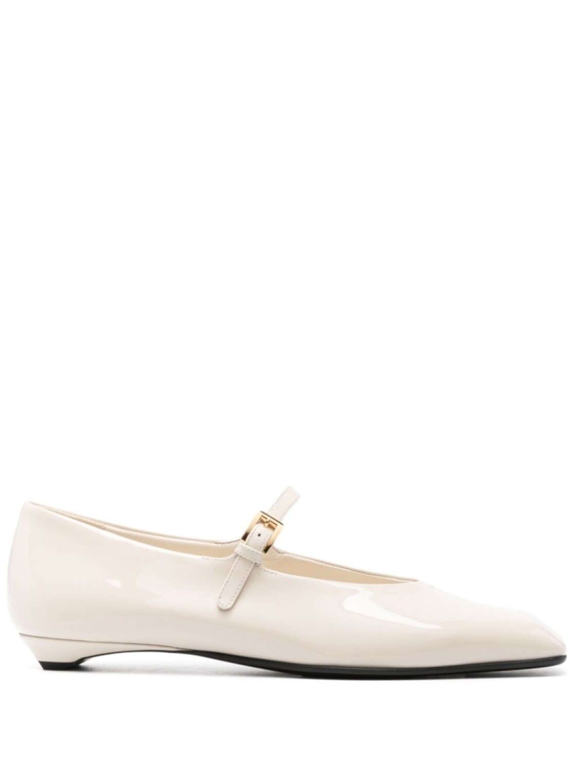 Балетки Prada из лакированной кожи, нейтральный