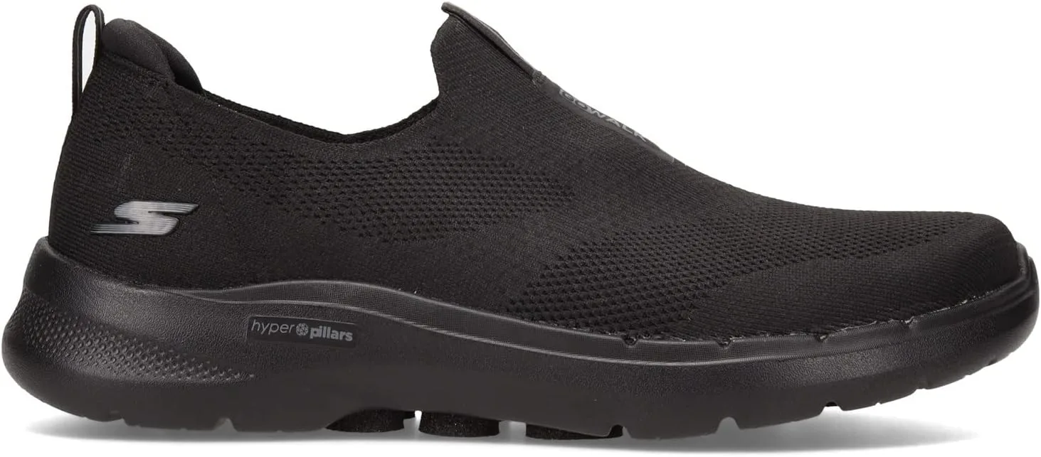 Мужские кроссовки Skechers Gowalk 6 - эластичные, без шнурков, спортивные, для походов и ходьбы, черный — фото 4