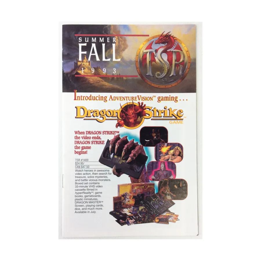 

1993 Summer/Fall Catalog, Catalogs (TSR), мягкая обложка