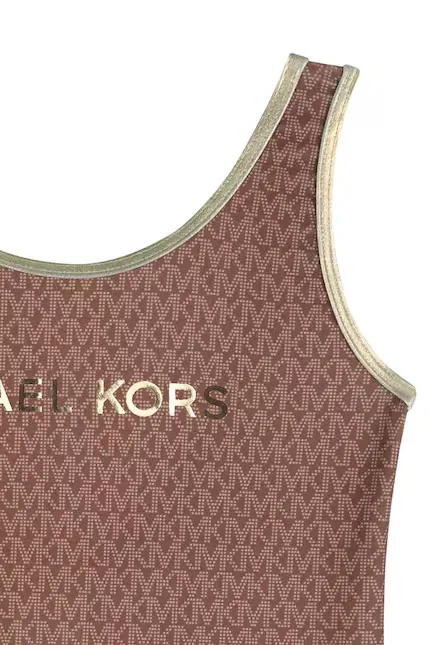 Купальник цельный с узором Michael Kors, коричневый — фото 3