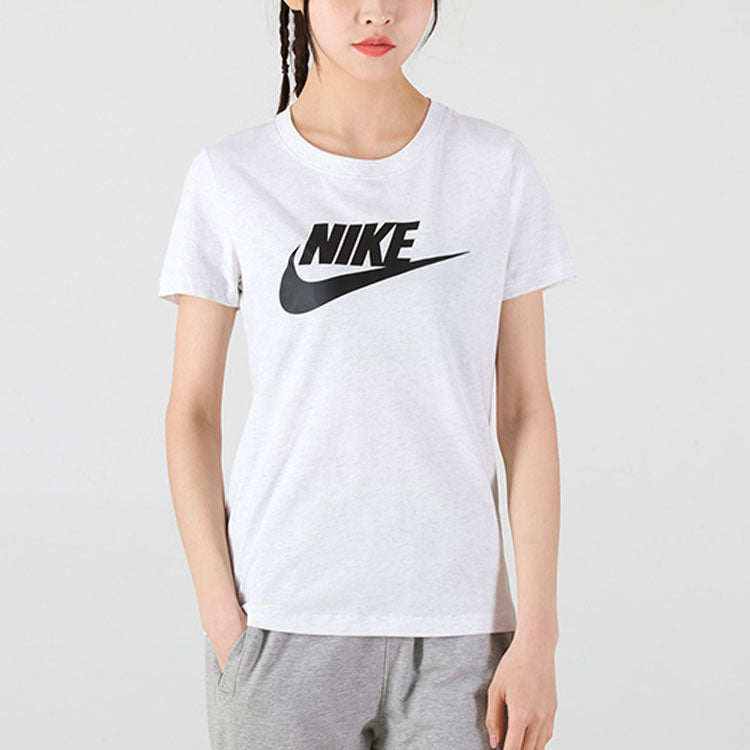 Футболка (WMNS) Nike AS W Nike Sportswear Tee ESSNTL ICON FUTUR BIRCH HEATHER BV6170-051 — фото 3